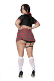 Plus Sexy Plaid Schoolgirl costume set