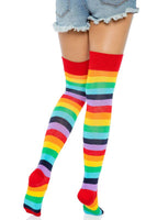 Cherry Rainbow Thigh High Stockings