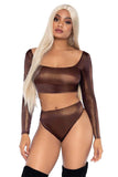 2 Pc Shimmer Crop Top and Thong