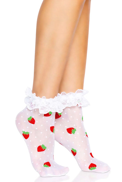 Strawberry Ruffle Anklets