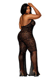 Seamless crochet lace bodystocking