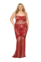 Seamless bodystocking lace gown