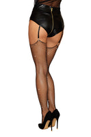 Fishnet Thigh High Stockings with Crystal Rhinestones