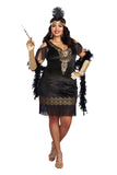 Gold-Flecked Swanky Flapper Dress Set