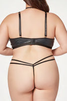 Two Piece Vegan Leather Bra and Thong Set