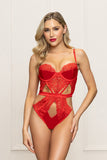 Guipure Lace and Satin Teddy