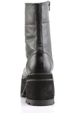 4" Platform Goth Punk Gogo Calf Boots with Full Inner Side Zip Closure