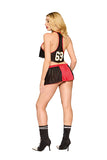 Cheerleader Crop Top and Mini Skirt Set