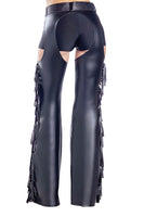 Studded Denier Chaps with Fringe & Matching Glitter Belt – Western Cowgirl Costume