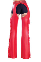 Studded Denier Chaps with Fringe & Matching Glitter Belt – Western Cowgirl Costume