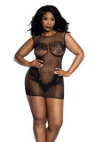 Lace and Net Pattern Seamless Dress