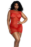 Lace and Net Pattern Seamless Dress