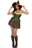 Sweet Scarecrow Costume, Printed Denier Dress with Straw Trim, Matching Scarecrow Hat & Twine Trim Belt, Halloween Fall Costume
