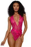 Tiana Lace Teddy with Satin Tie
