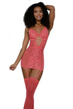 Garter Chemise Set with Thong