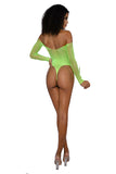 Rhinestone Off Shoulder Bodystocking