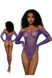 Rhinestone Off Shoulder Bodystocking
