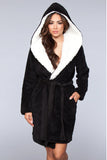 Janet Plush Fleece Color Block Robe