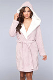 Janet Plush Fleece Color Block Robe