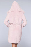 Janet Plush Fleece Color Block Robe