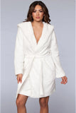 Janet Plush Fleece Color Block Robe