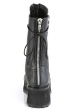 Mid-Calf Boots with Silver Chrome Metal Toe Cap and Ornamental Zip Details