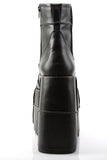 Chunky Heel Square-Toe Platform Knee High Boots with Cargo Pocket