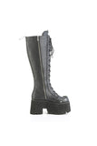 LED Light-Up Ashes Platform Lace-Up Knee-High Boot with Side Zip