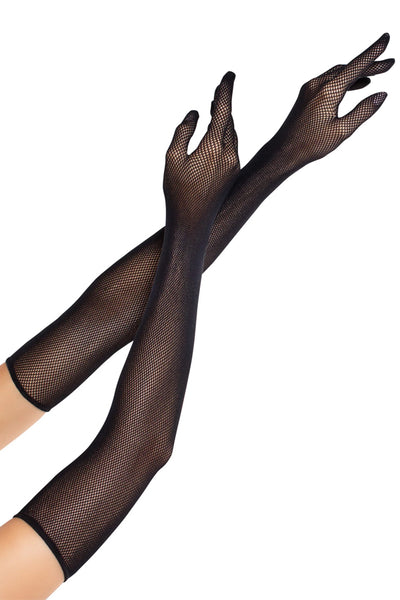 Dramatic Fishnet Opera Gloves – Elegant & Edgy Accessory