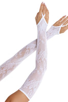 Floral Lace Extra Long Arm Warmers – Elegant Opera-Length Gloves