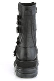 3" Platform Mid-Calf Boots with Multi Straps, Quick Release Buckles, and Inner Side Zip Closure