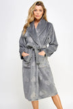 Beverly Heart Print Plush Robe