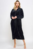 Jacquard Sabrina Collared Zip Front Robe