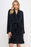 Ariel Jacquard Plush Robe with Tie Belt