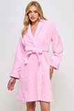 Ariel Jacquard Plush Robe with Tie Belt