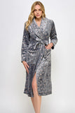 Estelle Metallic Star Print Plush Robe