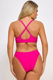 Jenny Front Tie Bikini Set with Crisscross Back