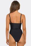 Lydia One Piece Swimsuit for Women with U-Ring Cut-Out Details, Adjustable Straps & High-Cut Leg – Edgy Cheeky Back Swimwear