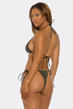 Rhinestone Riot Bikini Set, Sparkling Two-Piece Swimsuit with Rhinestone-Embellished Triangle Top & Cheeky Bikini Bottoms