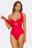 Sweetheart One-Piece Swimsuit, Underwire Bathing Suit with Molded Cups, Adjustable Straps, Standard Leg Cut & Full Bum Coverage