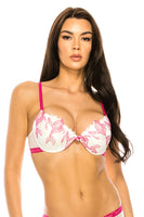 Embroidered floral Bra