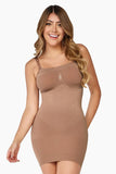 Seamless Shapewear Slip Dress, Strapless Tummy Control Body Shaper with 360° Waist Sculpting, Adjustable Removable Straps & Invisible Under Dresses