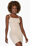 Seamless Shapewear Slip Dress, Strapless Tummy Control Body Shaper with 360° Waist Sculpting, Adjustable Removable Straps & Invisible Under Dresses