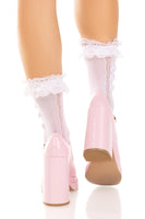 Sweetheart Lace Ankle Socks