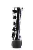 Platform Lace-Up Knee High Boots with Buckle Straps and Full Inner Metal Zip Closure
