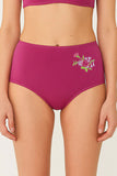 Soft Cotton & Comfortable Fit Flower Embroidery Mama Panty
