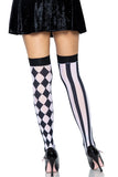 Harlequin Pattern Thigh High Stockings (1 PACK 6 PIECES)