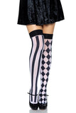 Harlequin Pattern Thigh High Stockings (1 PACK 6 PIECES)