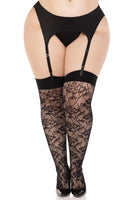 Wild Rose Net Thigh Highs