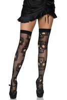 Sugar Skull Net Thigh Highs